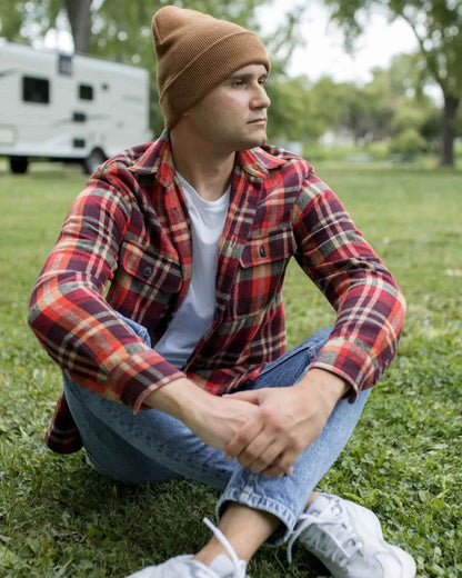 Haakwear Traditional Silent Cuffed Beanie Camel Brown Cs104 Beanie by Haakwear Usa – Don't Panic Shoes