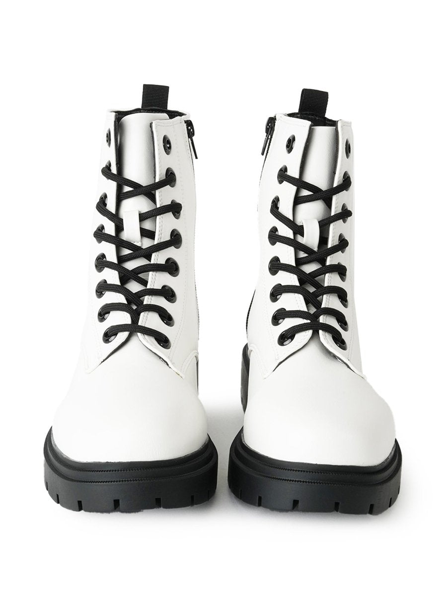 Harley | White Boots by J.Adams – Don't Panic Shoes
