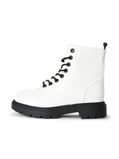 Harley | White Boots by J.Adams – Don't Panic Shoes