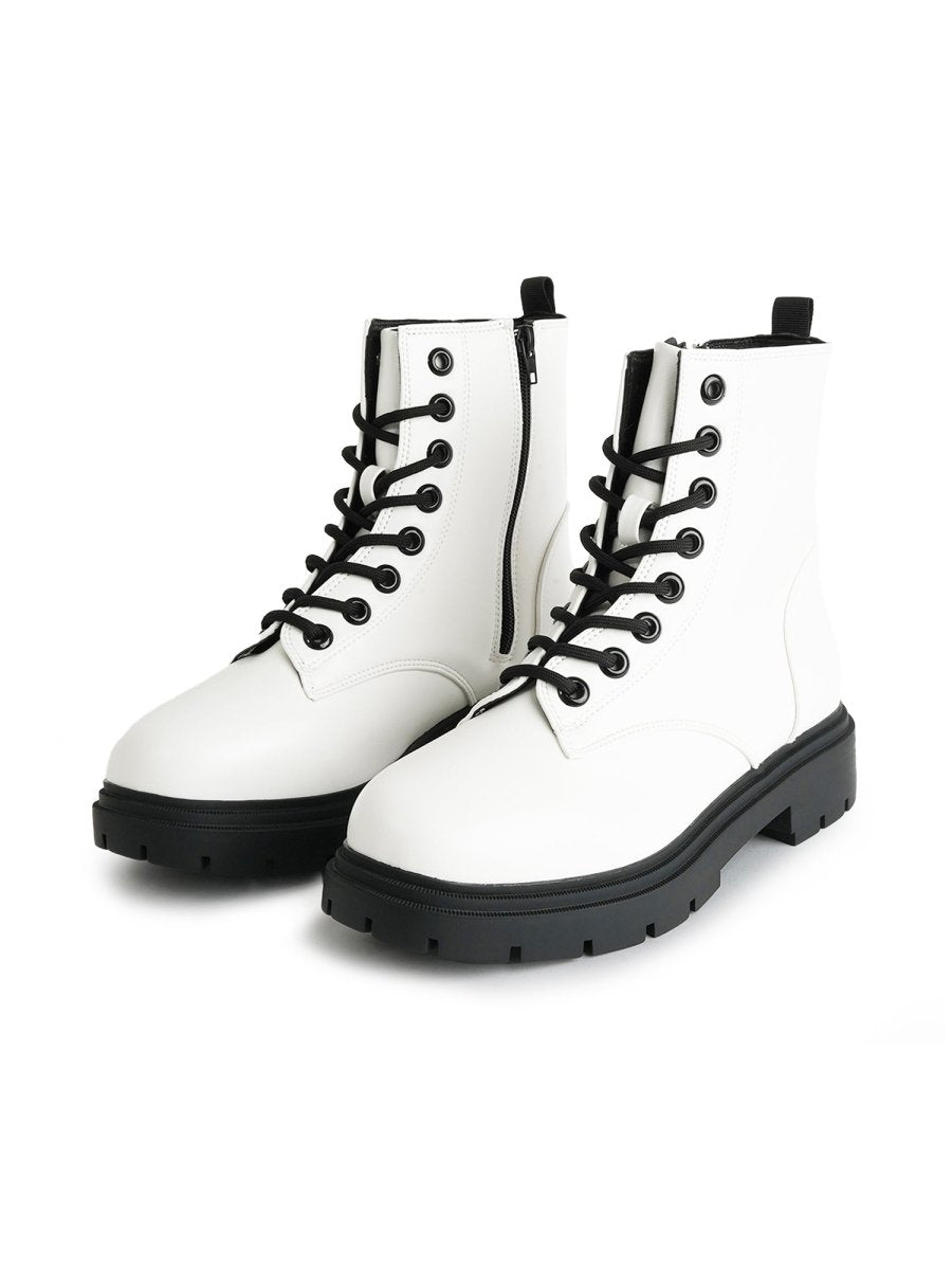 Harley | White Boots by J.Adams – Don't Panic Shoes