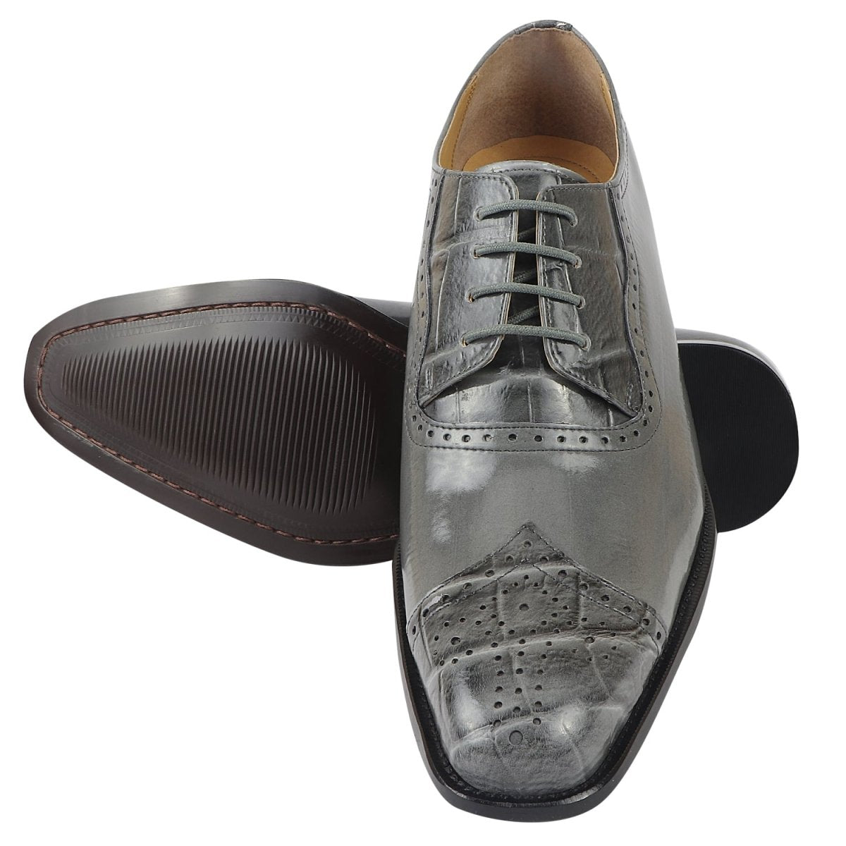 Henley Genuine Leather Oxford Style Brogue Dress Shoes Shoes by Libertyzeno – Don't Panic Shoes