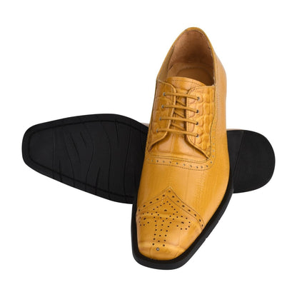 Henley Genuine Leather Oxford Style Brogue Dress Shoes Shoes by Libertyzeno – Don't Panic Shoes