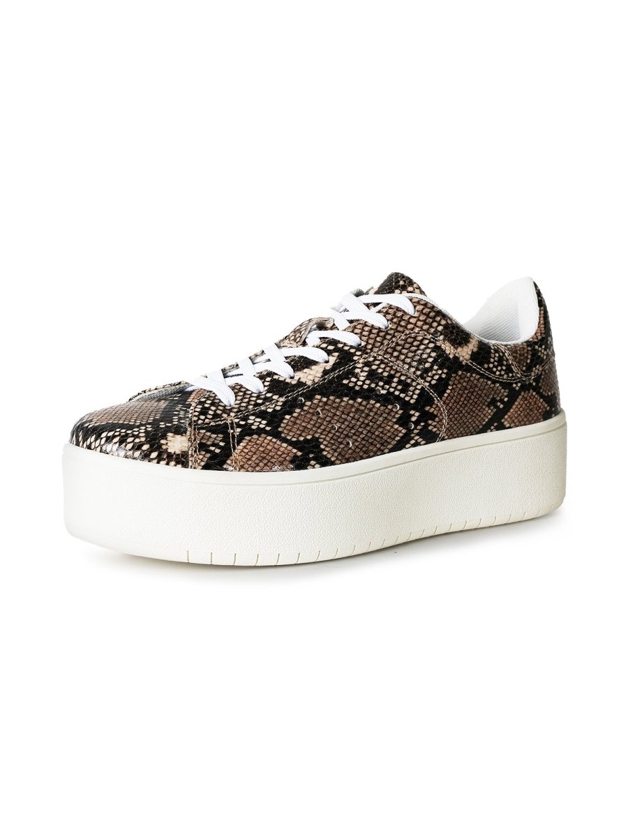 Hero | Brown Python Sneakers by J.Adams – Don't Panic Shoes