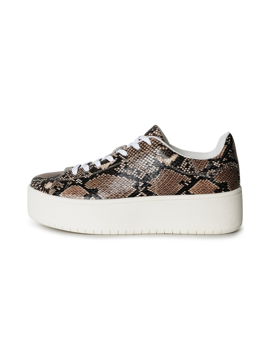 Hero | Brown Python Sneakers by J.Adams – Don't Panic Shoes