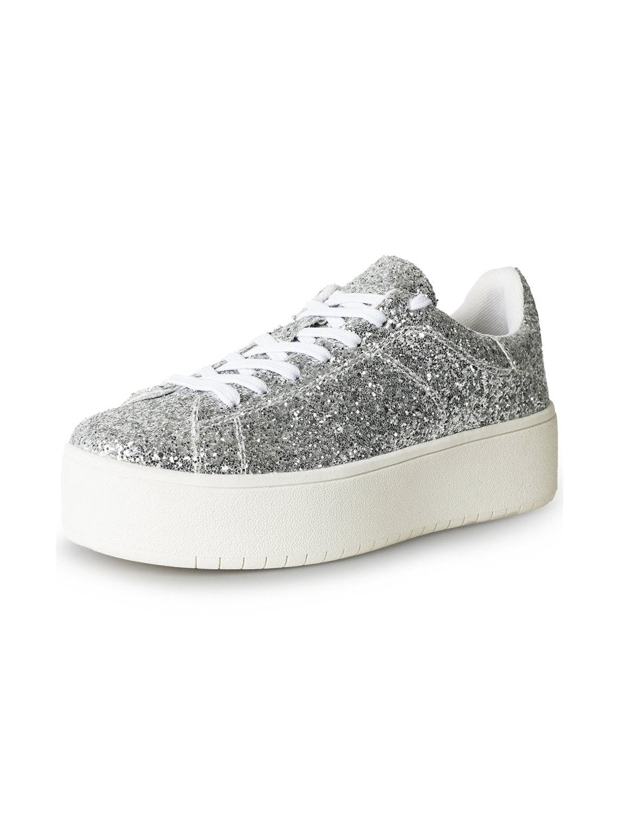 Hero | Glittery (Silver) Sneakers by J.Adams – Don't Panic Shoes