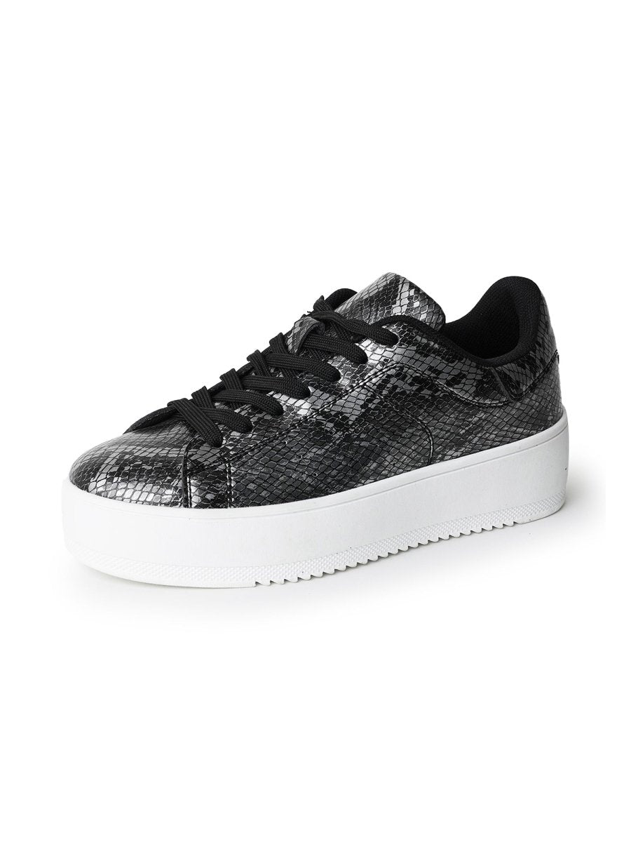 Hero | Gunmetal Snake Sneakers by J.Adams – Don't Panic Shoes