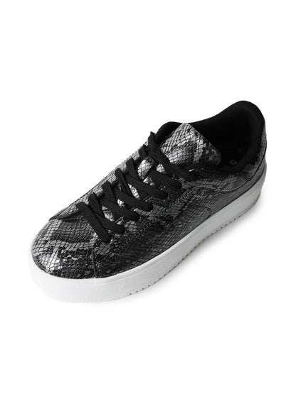 Hero | Gunmetal Snake Sneakers by J.Adams – Don't Panic Shoes