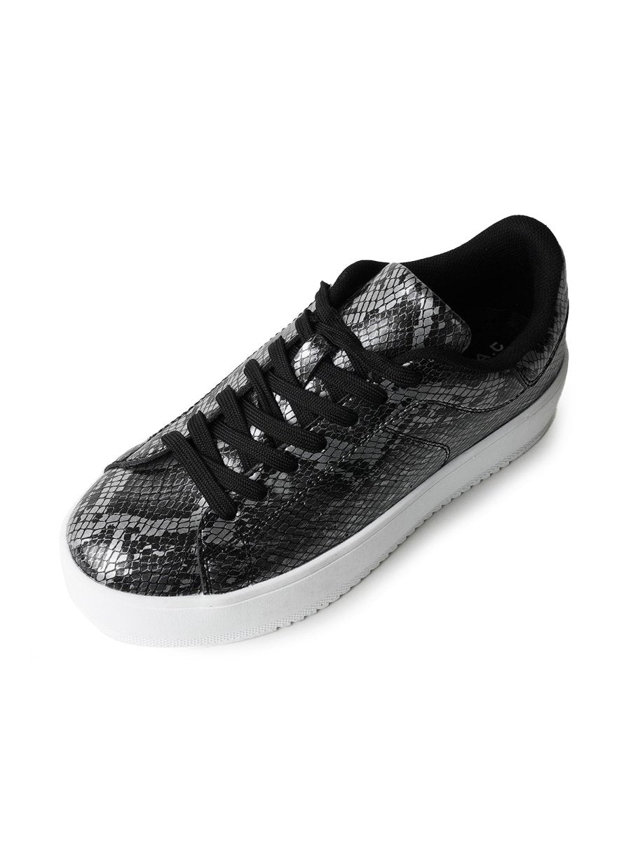 Hero | Gunmetal Snake Sneakers by J.Adams – Don't Panic Shoes