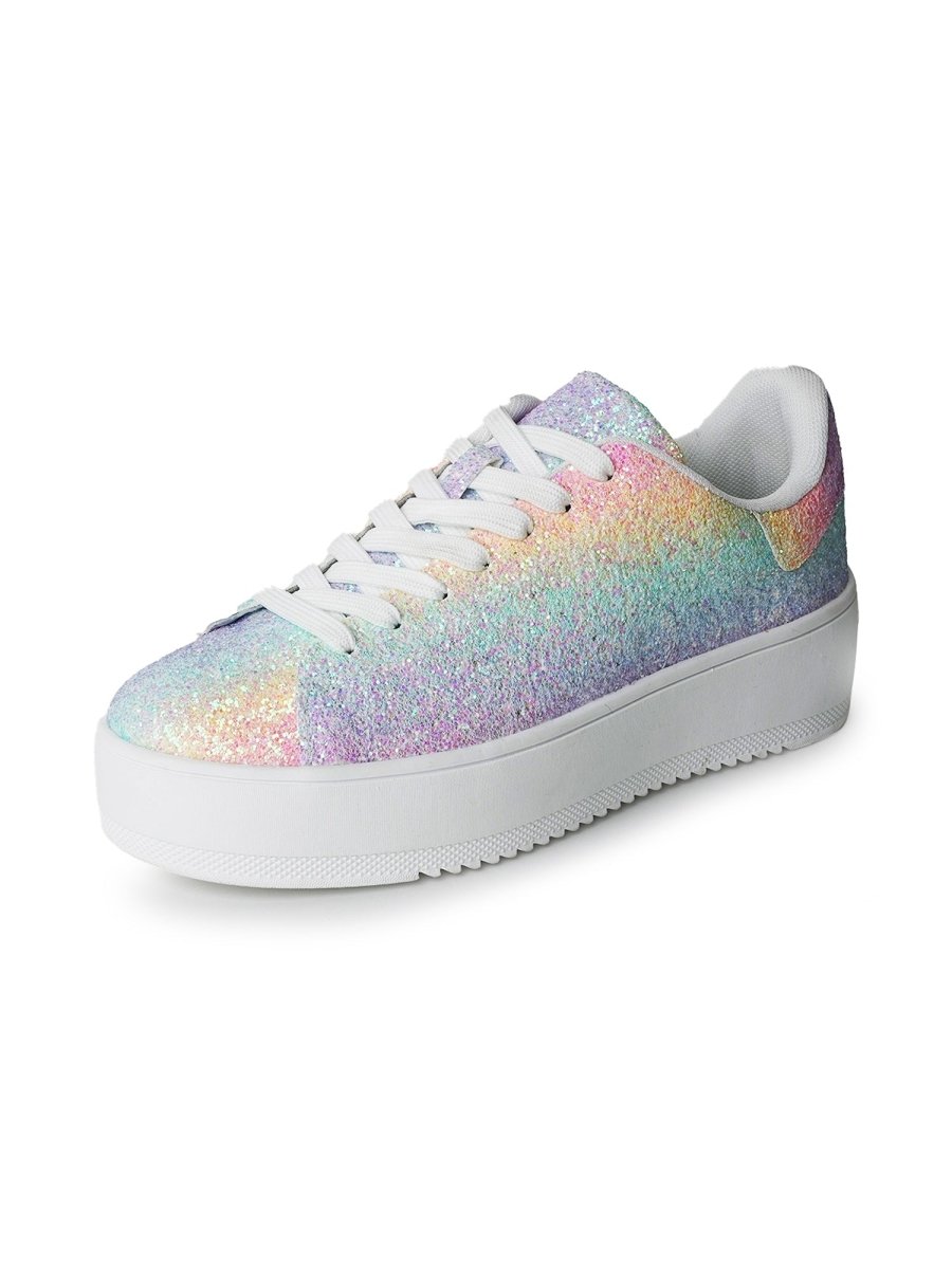 Hero | Rainbow Glitter Sneakers by J.Adams – Don't Panic Shoes