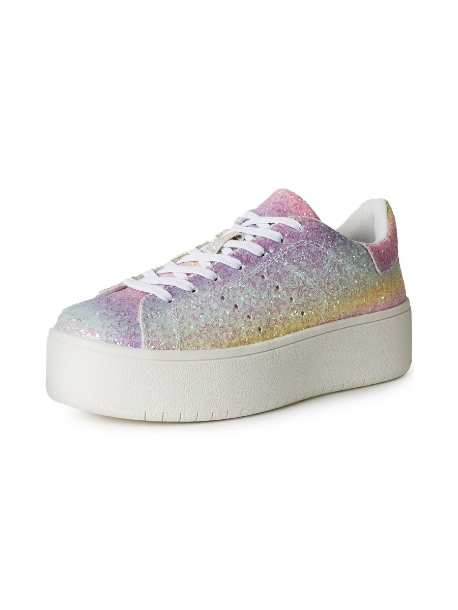 Hero | Rainbow Glitter Sneakers by J.Adams – Don't Panic Shoes