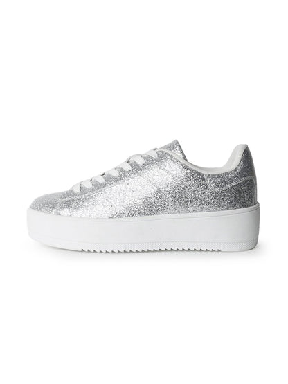 Hero | Silver Glitter Sneakers by J.Adams – Don't Panic Shoes
