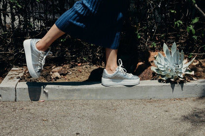 Hero | Silver Glitter Sneakers by J.Adams – Don't Panic Shoes