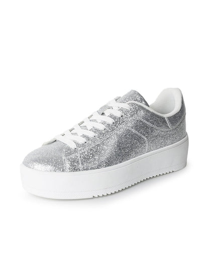 Hero | Silver Glitter Sneakers by J.Adams – Don't Panic Shoes