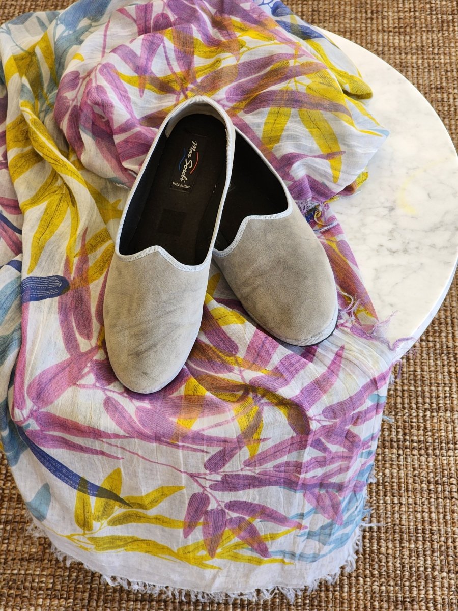 Hokusai 86 Art Print Limited Edition Italian Handcrafted Bamboo Fiber Grey Bamboo Scarves by Mar Soreli – Don't Panic Shoes