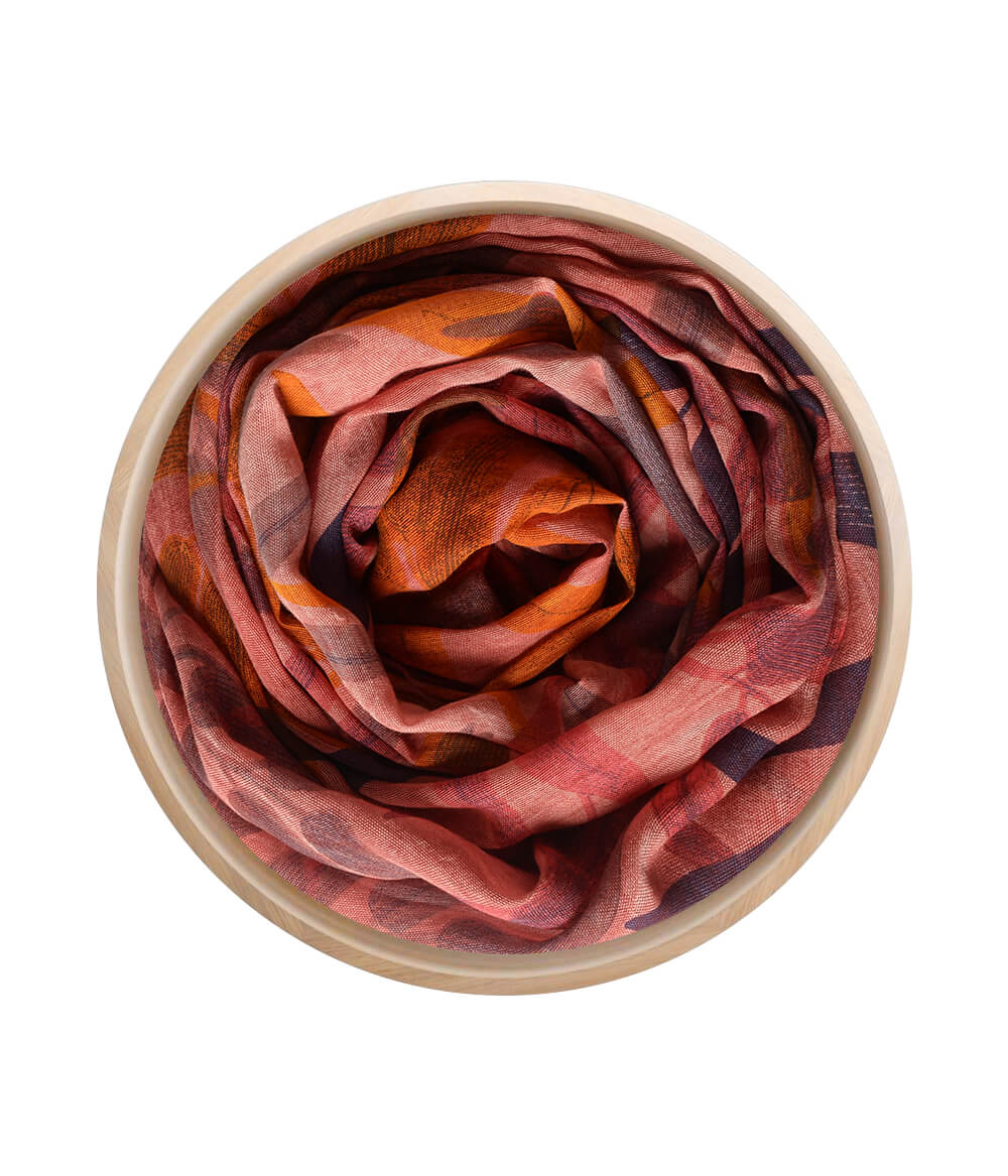 Hokusai Pattern Bamboo Fiber Vibrant Pink 74 Bamboo Scarves by Mar Soreli – Don't Panic Shoes