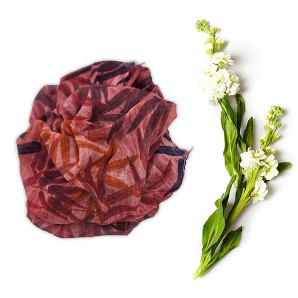 Hokusai Pattern Bamboo Fiber Vibrant Pink 74 Bamboo Scarves by Mar Soreli – Don't Panic Shoes