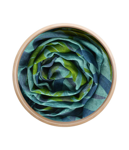 Hokusai Petroleum 73 Bamboo Fiber Print Textile Inspired Art Bamboo Scarves by Mar Soreli – Don't Panic Shoes