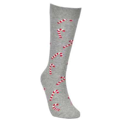 Holiday Candy Cane Socks Festive Christmas Crew Socks Socks by No Cold Feet – Don't Panic Shoes