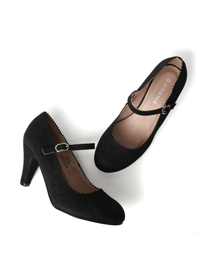 Honey | Black Glitter Heels by J.Adams – Don't Panic Shoes