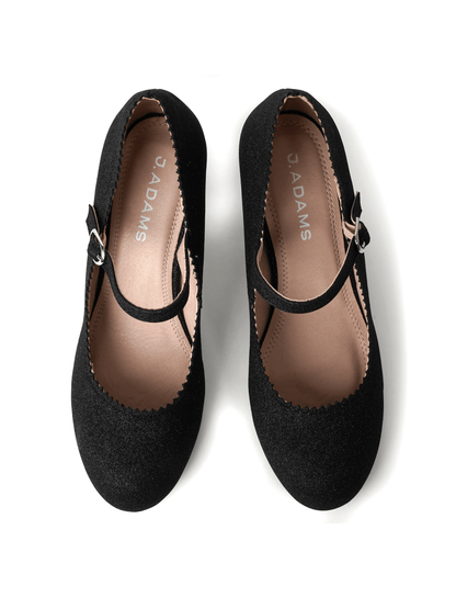 Honey | Black Glitter Heels by J.Adams – Don't Panic Shoes