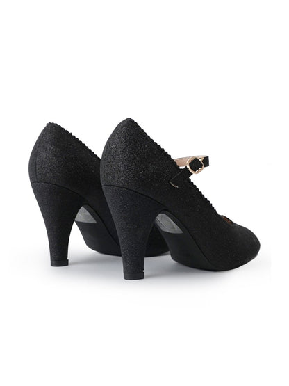 Honey | Fine Black Glitter Heels by J.Adams – Don't Panic Shoes