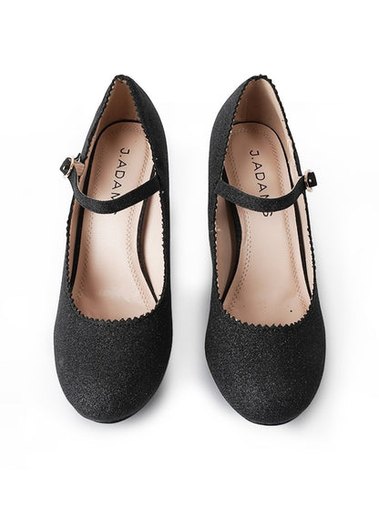 Honey | Fine Black Glitter Heels by J.Adams – Don't Panic Shoes