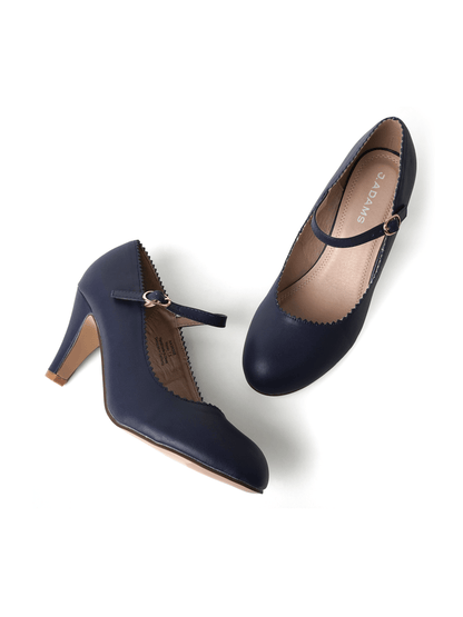 Honey | Navy Heels by J.Adams – Don't Panic Shoes