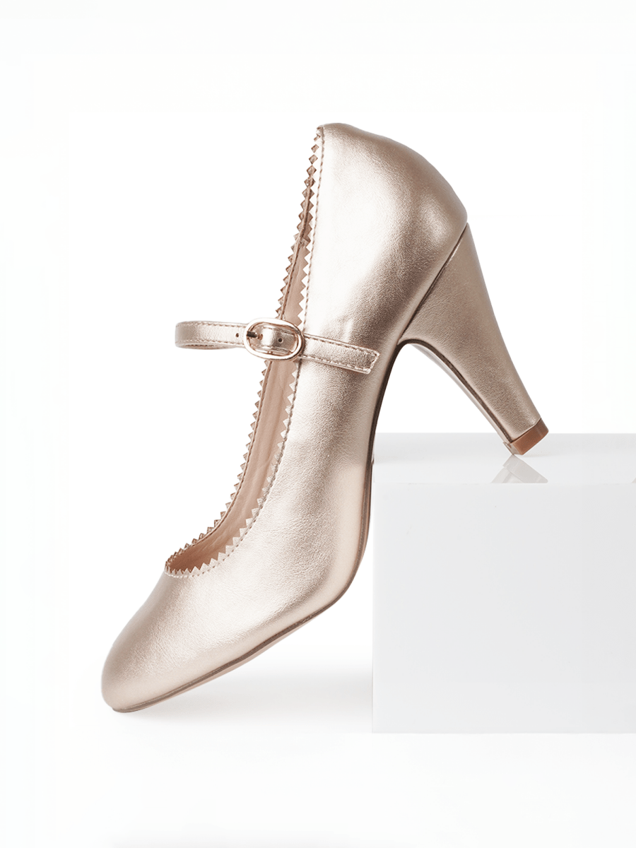 Honey | Rose Gold Patent Heels by J.Adams – Don't Panic Shoes