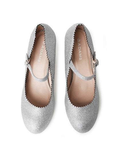 Honey | Silver Glitter Heels by J.Adams – Don't Panic Shoes
