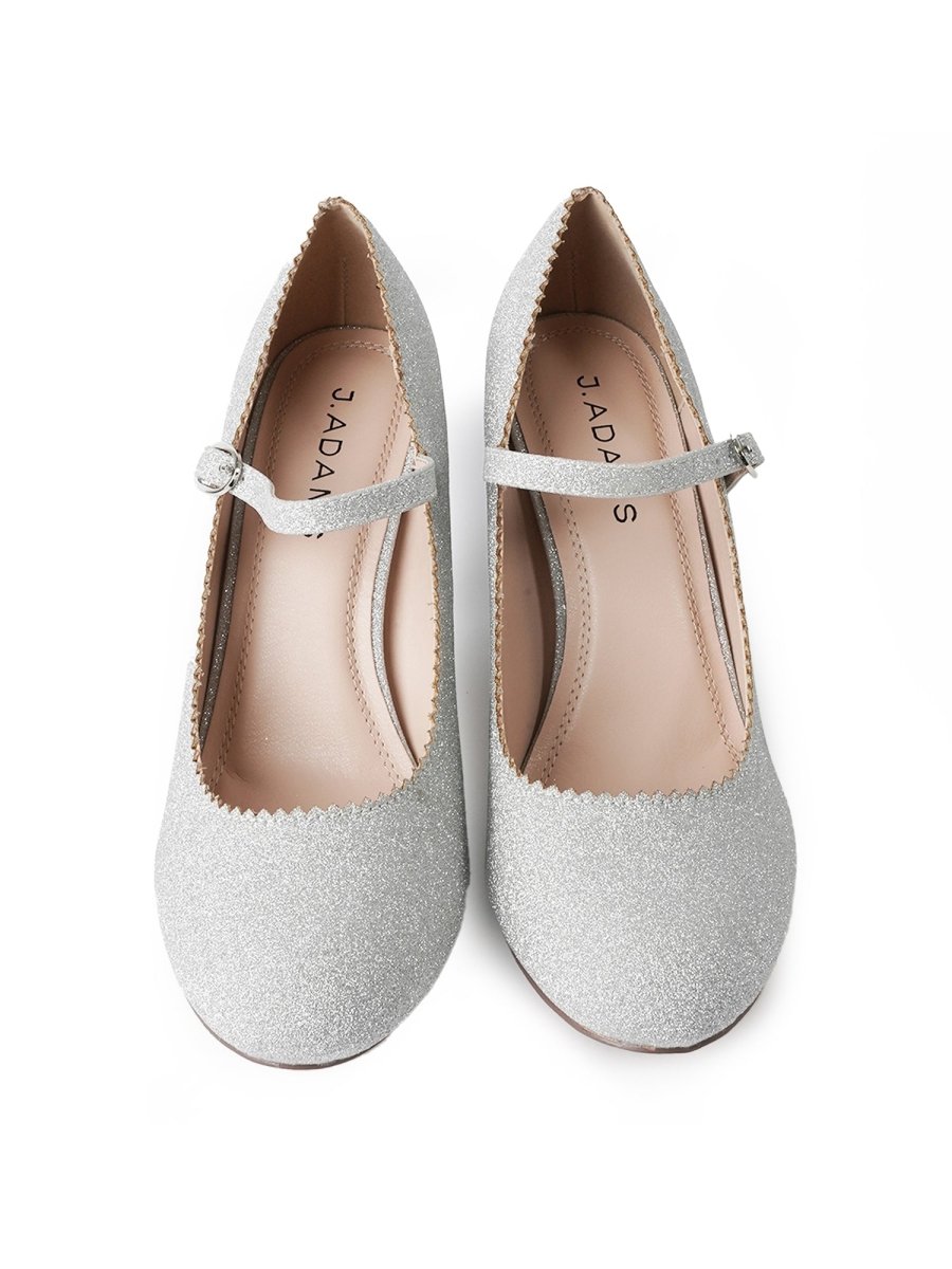 Honey | Silver Glitter Heels by J.Adams – Don't Panic Shoes