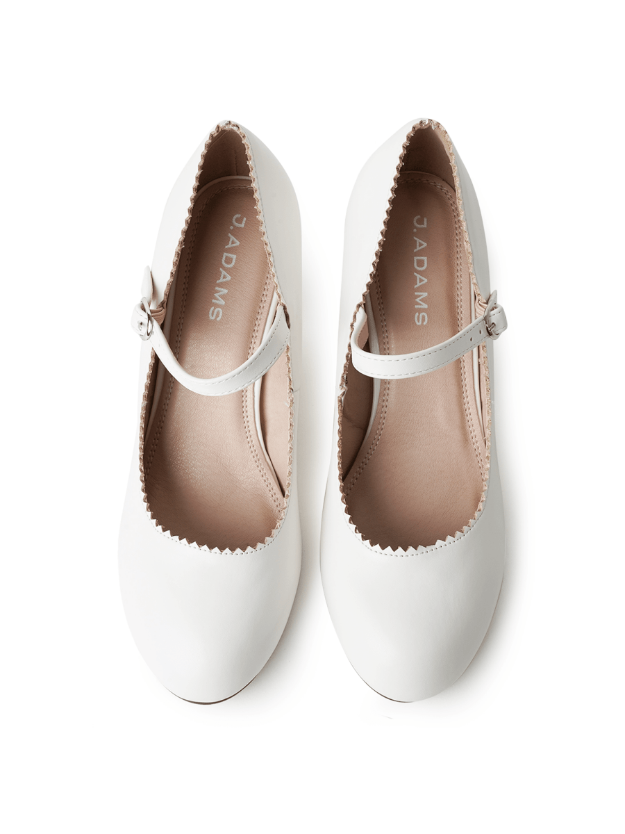 Honey | White Heels by J.Adams – Don't Panic Shoes