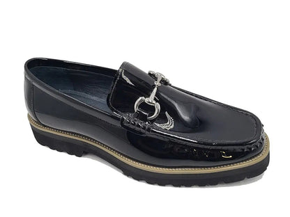 Horse Bit Lug Sole Loafer Leather Full Leather Lining Shoes by Carrucci Shoes – Don't Panic Shoes