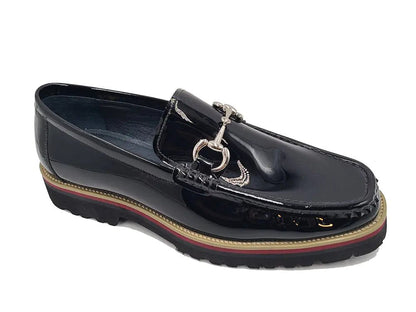 Horse Bit Lug Sole Loafer Leather Full Leather Lining Shoes by Carrucci Shoes – Don't Panic Shoes