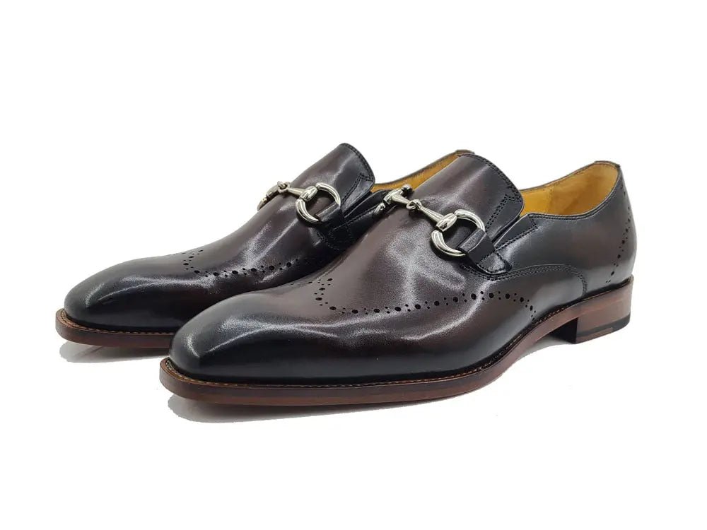 Horsebit Wingtip Loafer Calfskin Burnished Kl901 - 01 Shoes by Carrucci Shoes – Don't Panic Shoes