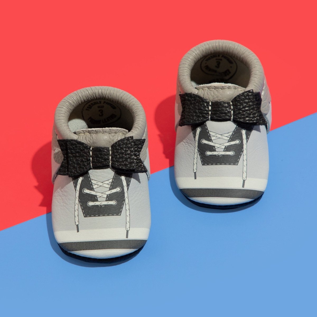 Ice Ice Baby Bow Baby Shoe Bow Mocc by Freshly Picked – Don't Panic Shoes