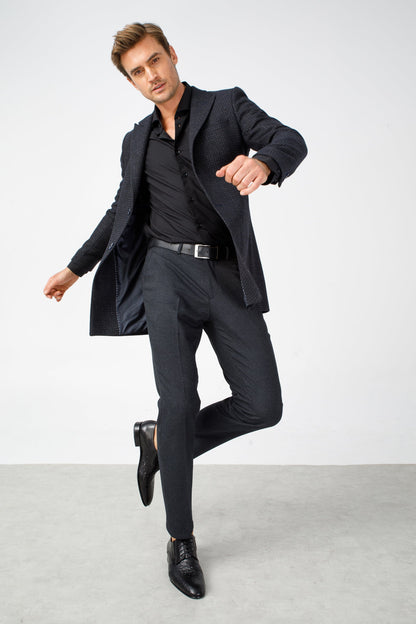 The Porto Alegre Black Leather Derby Men Shoe