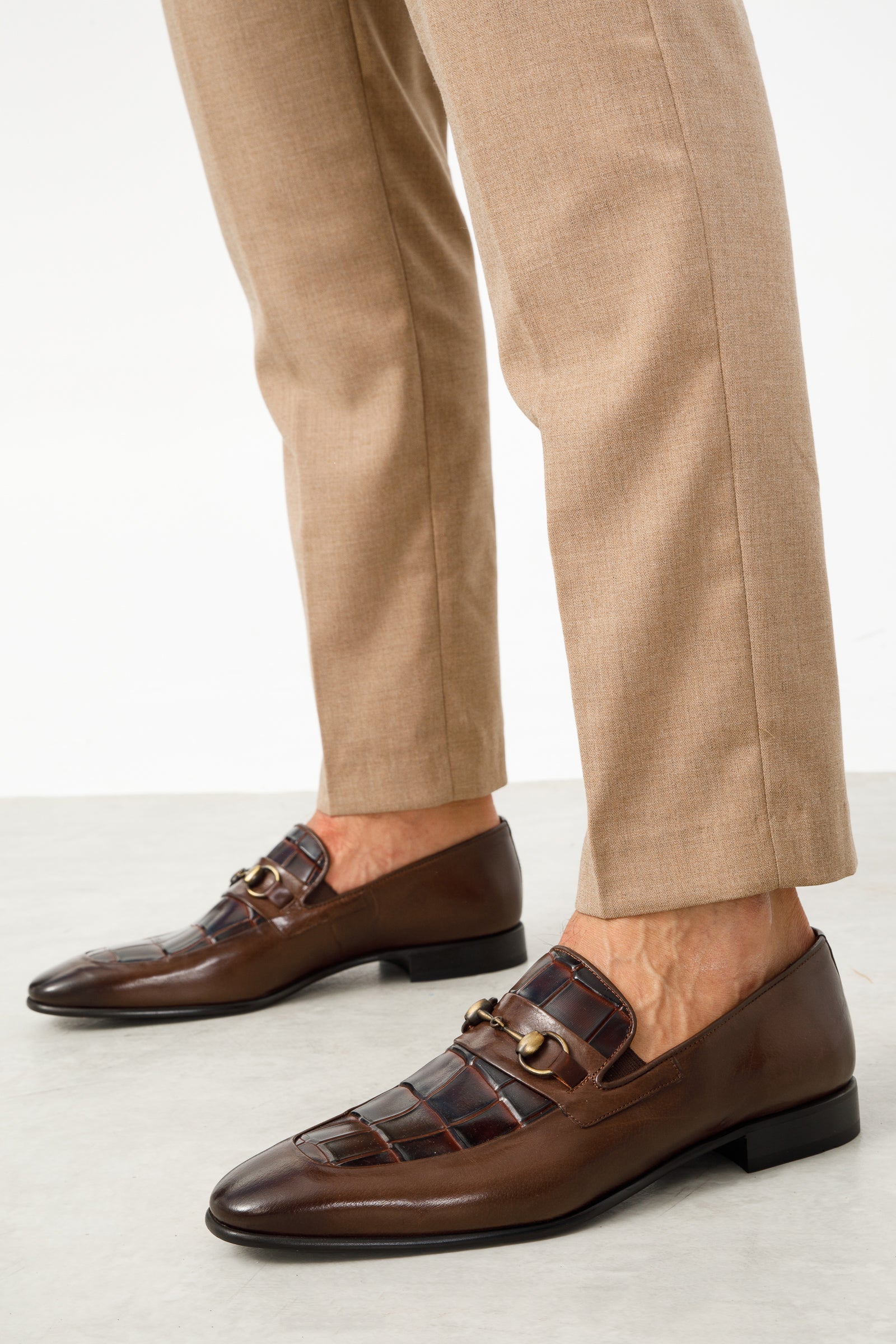 The Pusan Brown Leather Bit Loafer Men Shoe Final Sale!
