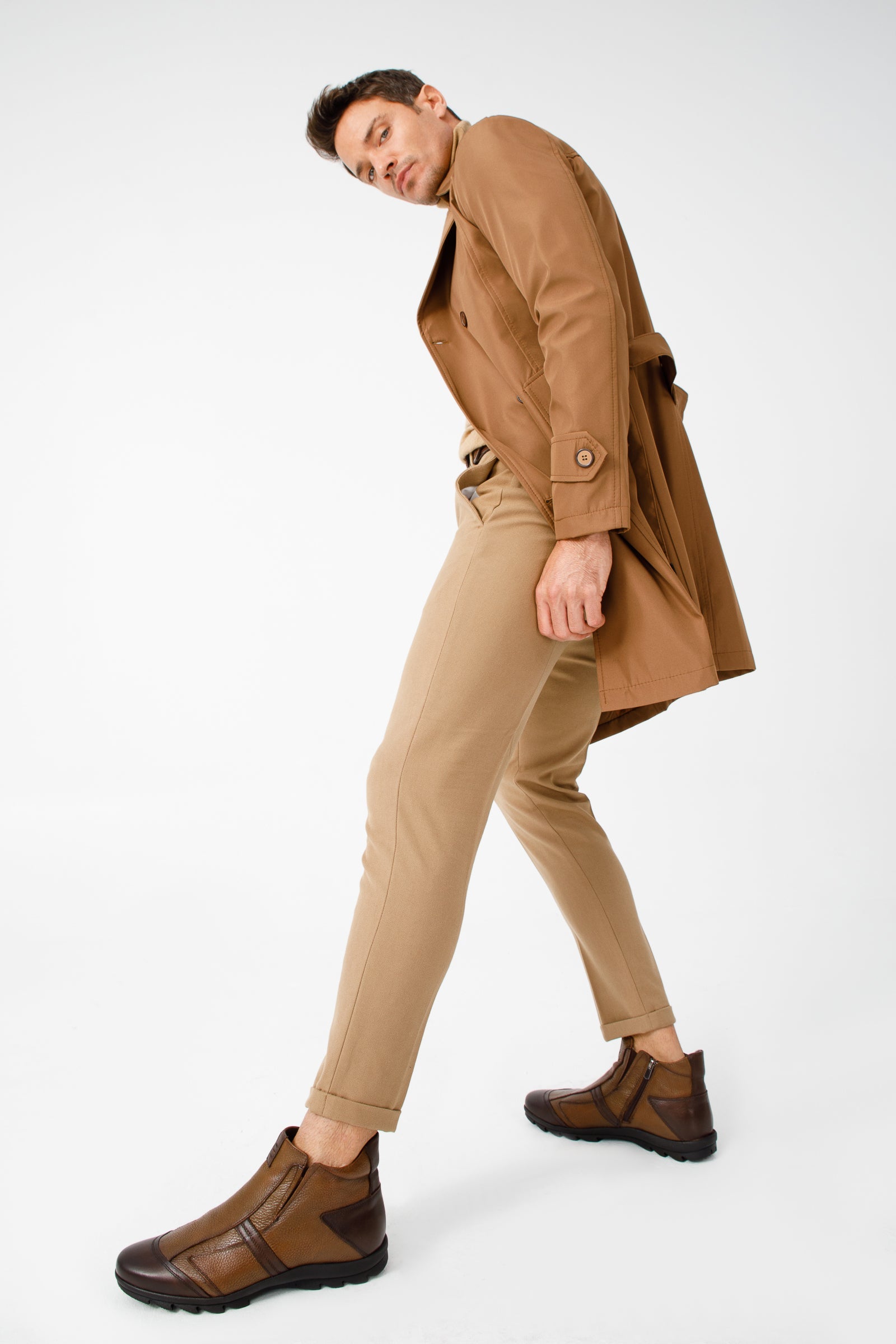 The Montreal Brown Leather Casual Zip-Up Ankle Men Boot