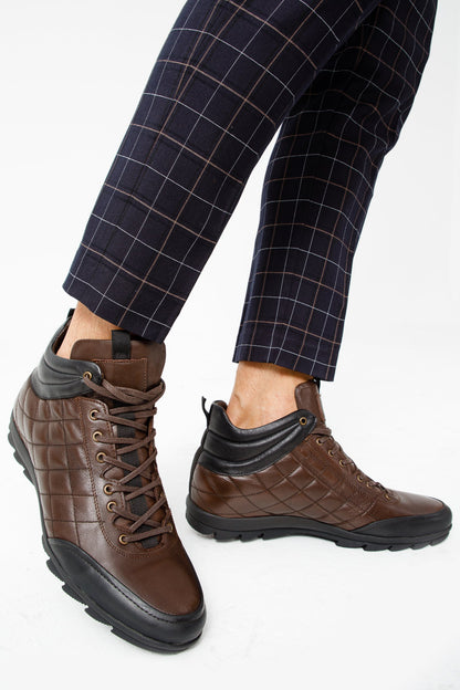 The Riga Brown Leather Casual Lace-Up Men Boots Final Sale!