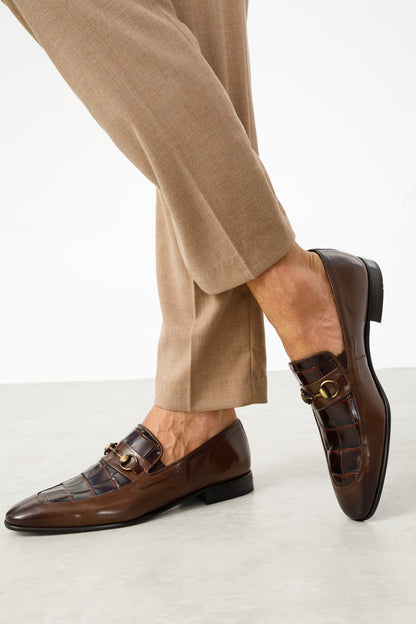 The Pusan Brown Leather Bit Loafer Men Shoe Final Sale!