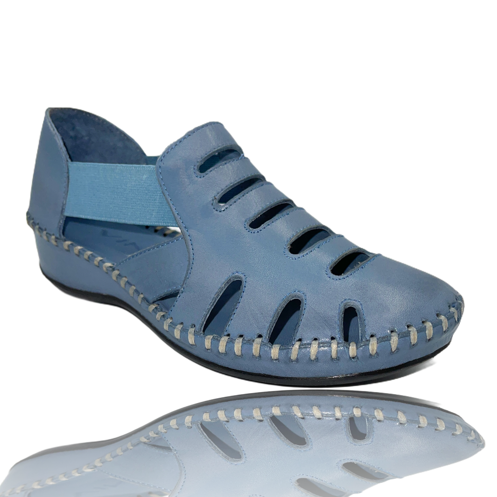 Vinci Leather Shoes The Maerdy Blue Leather Sandal Final Sale!
