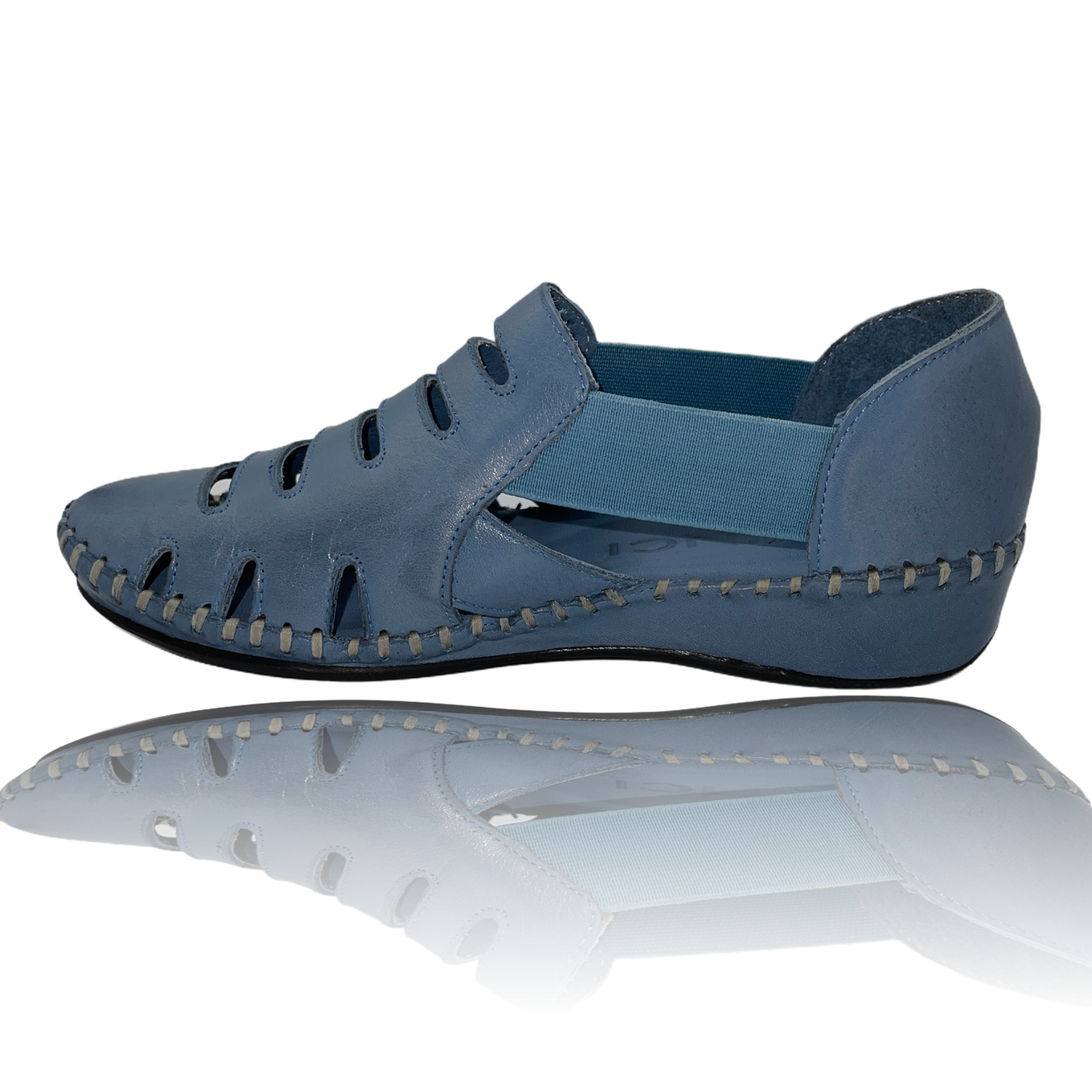 Vinci Leather Shoes The Maerdy Blue Leather Sandal Final Sale!