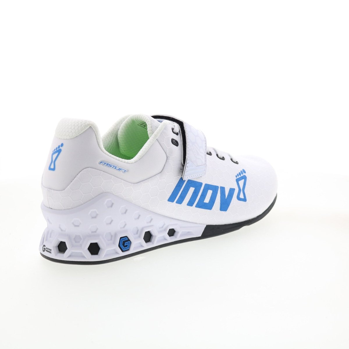 Inov8 FaStlift Power G 380 Weightlifting Shoes Men’s White Blue 001056 - Whbl - S - 01 Footwear by Inov - 8 – Don't Panic Shoes