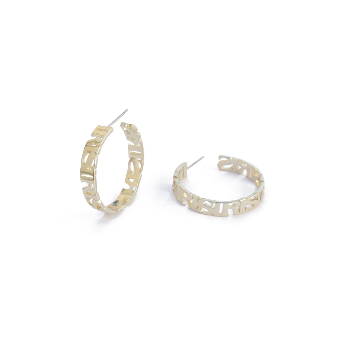 Iris Pageant Hoop Earrings Medium Earrings by Rahya Jewelry Design – Don't Panic Shoes