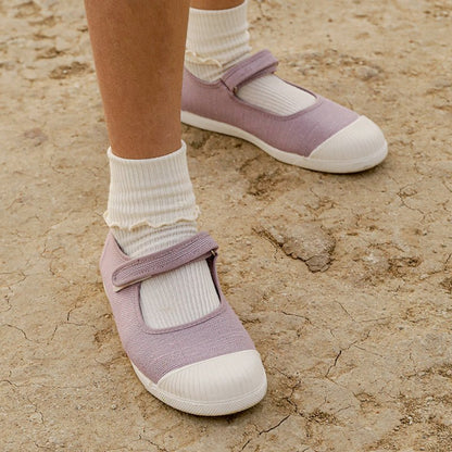 Isabel Lilac Adjustable Velcro Non Slip Rubber Captoe seasonal core SS by Childrenchic – Don't Panic Shoes