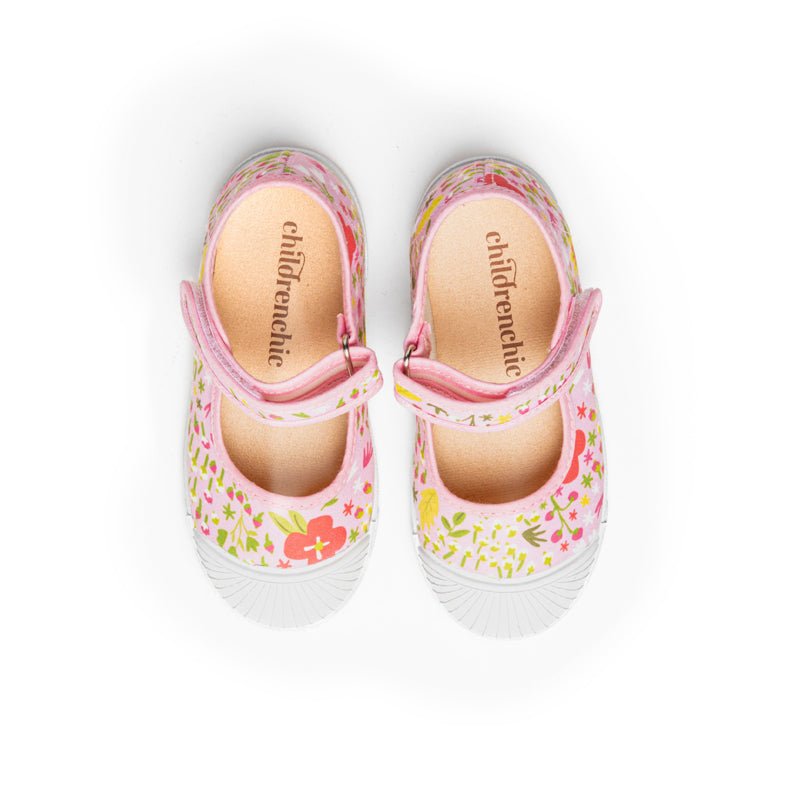 Isabel Pink Floral Adjustable Velcro Non Slip Rubber Shoes fashion by Childrenchic – Don't Panic Shoes