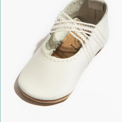 Ivory Lace Ballet Slipper Baby Shoe Ballet Slipper by Freshly Picked – Don't Panic Shoes