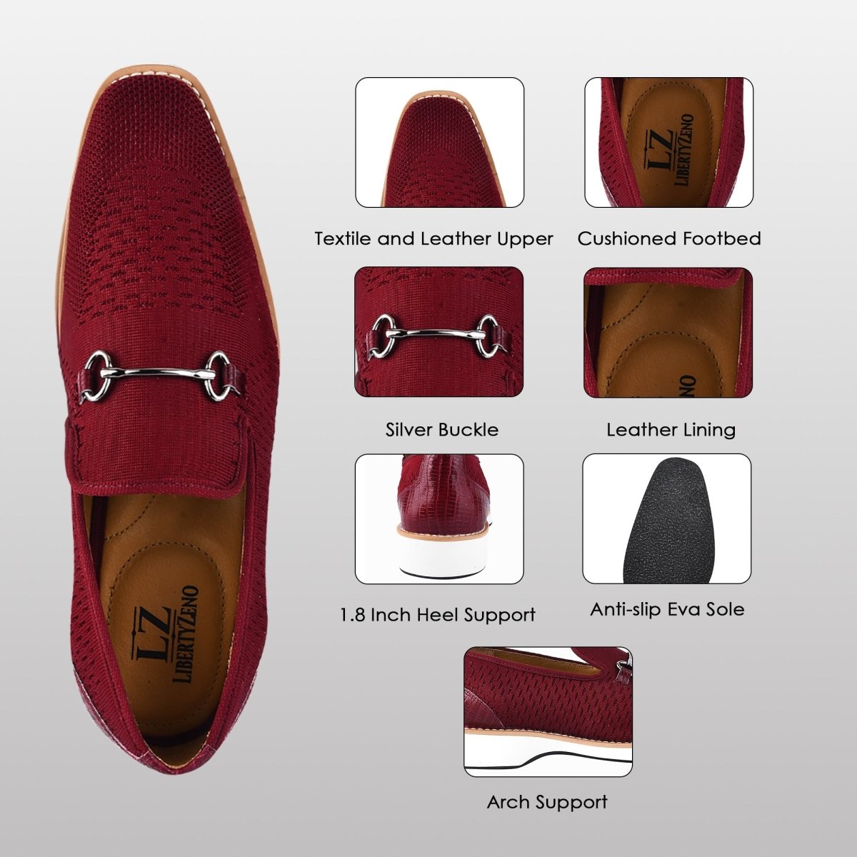 Jack Mens Leather Textile Casual Loafers Shoes by Libertyzeno – Don't Panic Shoes