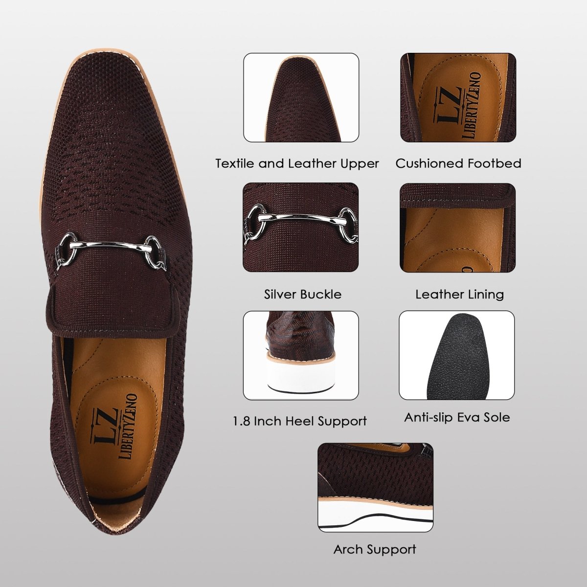 Jack Mens Leather Textile Casual Loafers Shoes by Libertyzeno – Don't Panic Shoes