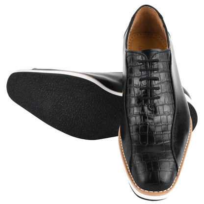 Jacob Small Croco Texture Casual Oxford Style Dress Shoes For Men Shoes by Libertyzeno – Don't Panic Shoes